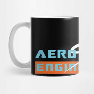 Aerospace engineering design airplane text and image Mug